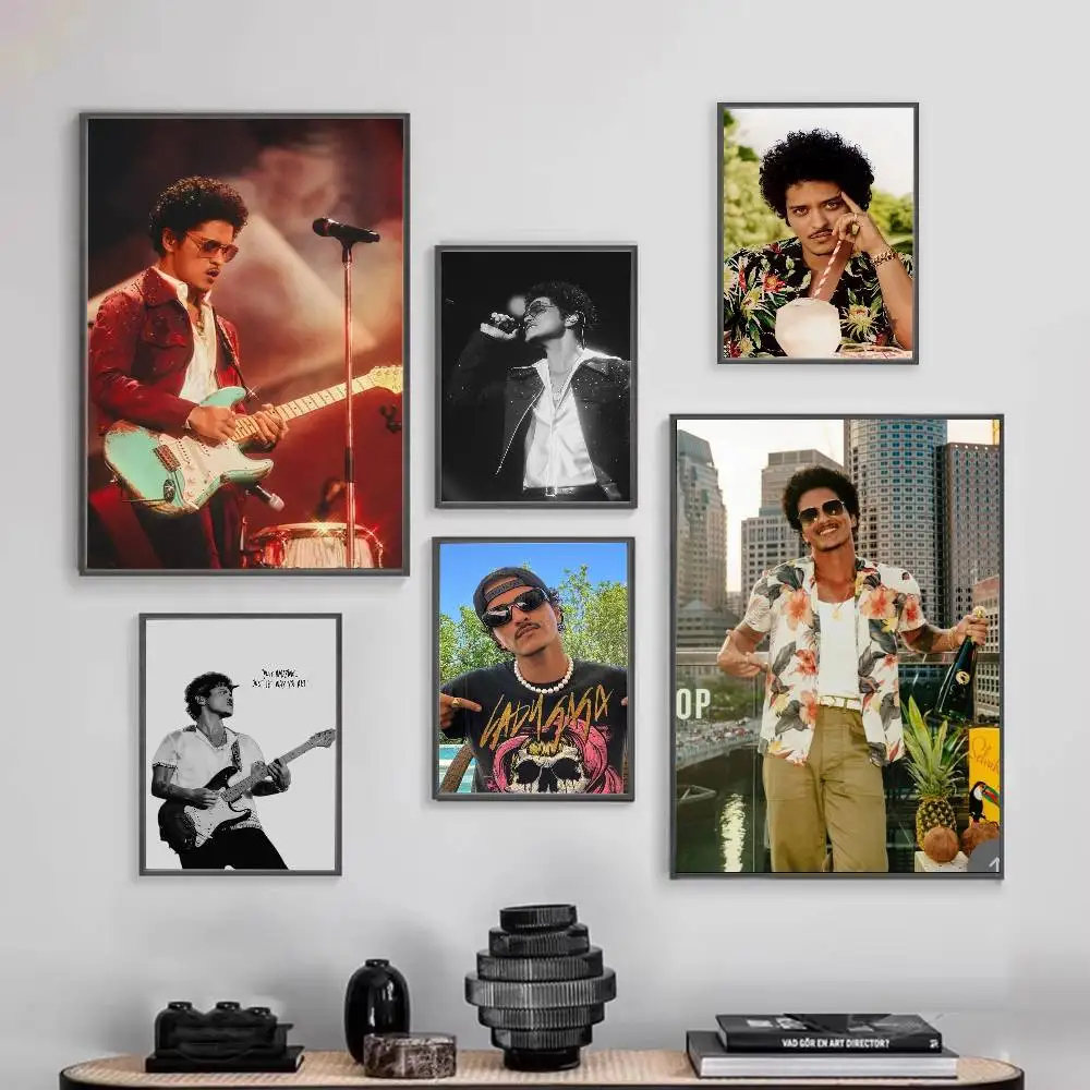 

Singer B-Bruno Mars Poster HD Self Adhesive Waterproof Wall Art Ideal for Home Office Dorm Gift