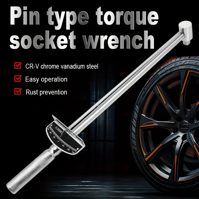 Torque Wrench With Clear Scale Metric Spanner Inches Drive Torque Spanner For Steel Non-slip 300N/500N