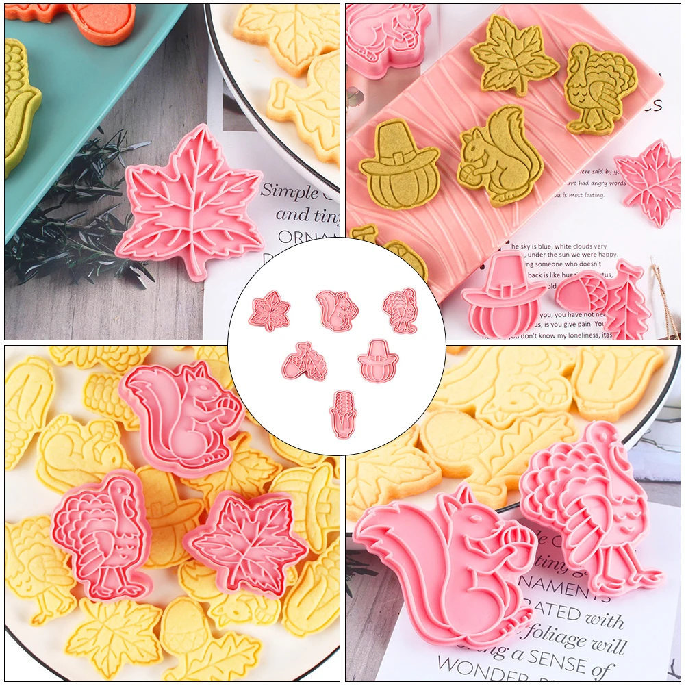 

6pcs Baking Molds Premium PP Material Non-Stick Easy Clean Cookie Cutters Cake Pastry Tools for Home Professional Use DIY
