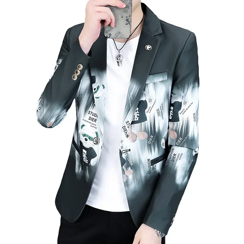 

Trendy Men's Two-Piece Suit Fashionable Slim-Fit Business Casual Suit Single Jacket or Full Set Comfortable One-Button Men's Top