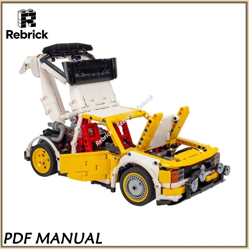 MOC Rally Car V3 Bricks, High-Performance Racing Vehicle with Detailed Design, DIY Sports Car Model for Adult Hobbyists 1309pcs