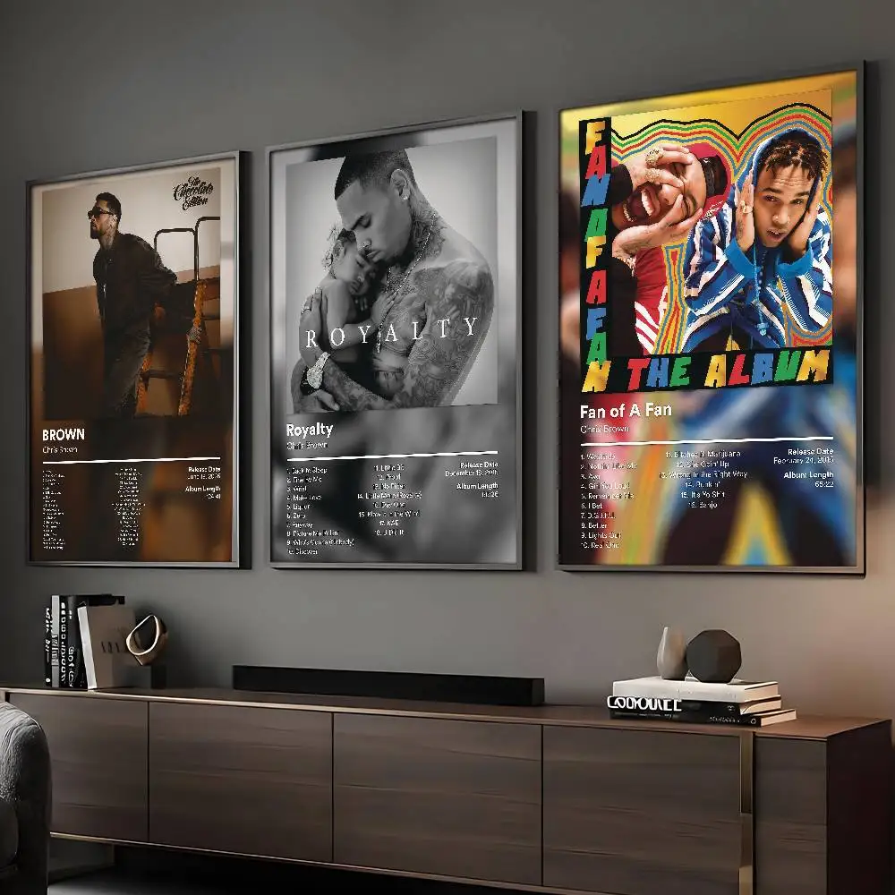 Singer C-Chris B-Brown Poster HD Sticky Wall Art Printing Waterproof Home Living Bed Room Bar Aesthetic Decor