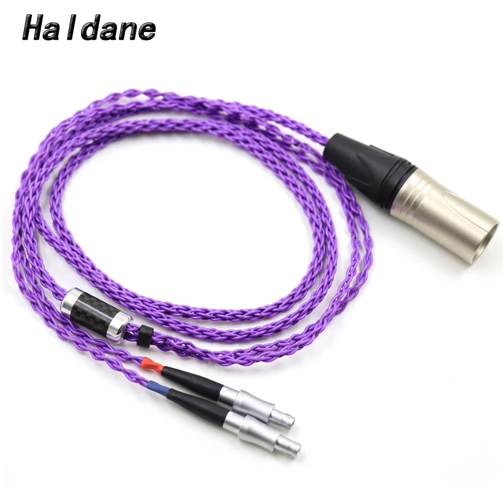 Haldane RolandPurple OCC Single Crystal Silver for Sennheiser HD800 HD800s HD820s HD820 Dharma D1000 Headphone Upgrade Cable