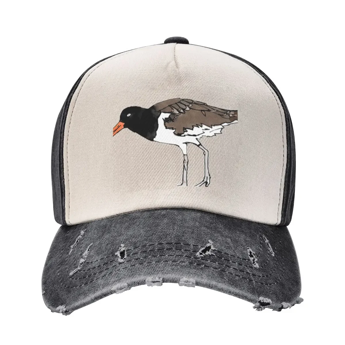 

B: BIRDS - OYSTER CATCHER Baseball Cap Trucker Hat custom Hat men's big size hat Beach Outing Hats For Men Women's