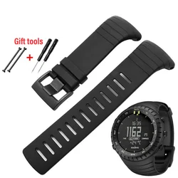 35mm Black Silicone Watchband waterproof For SUUNTO CORE Series High Quality Rubber Strap Bracelet With Tools Watch Accessories