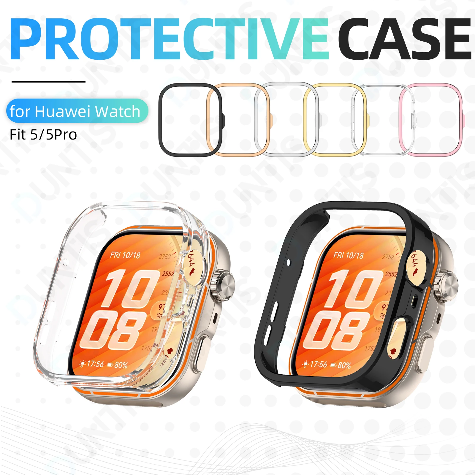 

PC Matte Watch Cover for Huawei Watch Fit 5 / 5 Pro Bumper Shell Protective Case for Huawei Watch Fit5 Smartwatch Accessories