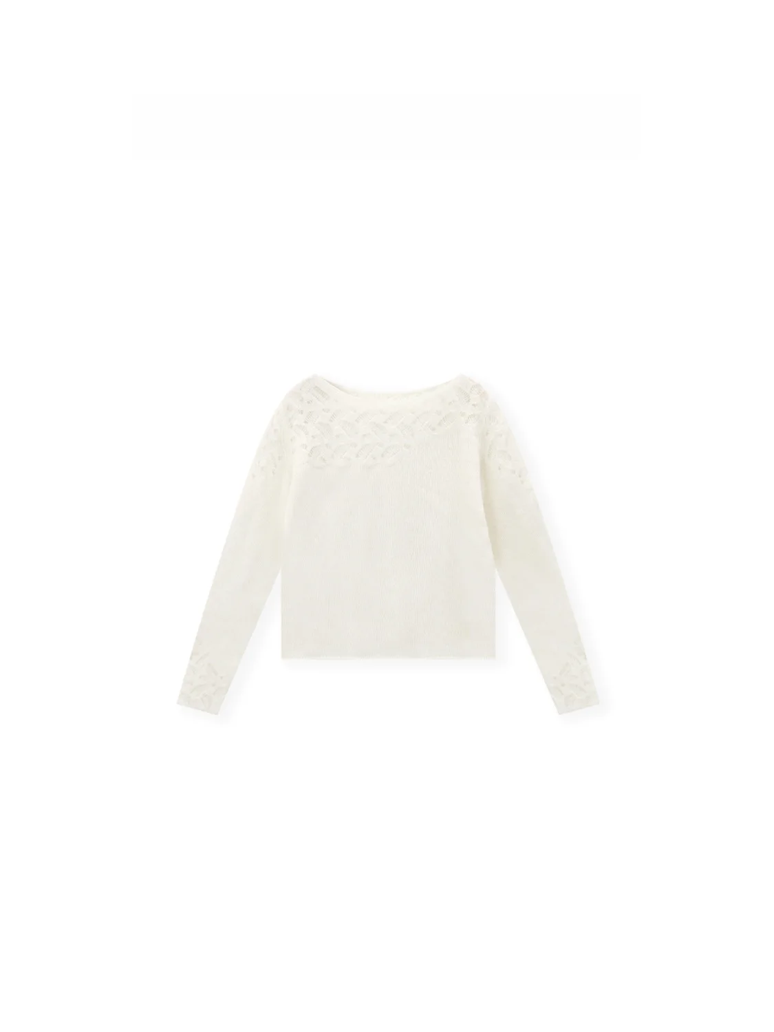 

Romantic New Knitted Hollow out One oulder Sweater Soft Blend Long Sve Women's Casual Wear Zhou Spring 2026