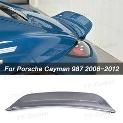 Real Carbon Fiber Car Rear Trunk Wing Spoiler For Porsche 987 Cayman Coupe 2005-2012 Boot Lip Wing Spoiler Bodykit FRP TY Style