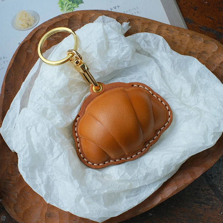 Genuine leather access card holder with keychain, integrated elevator card protective case for residential areas