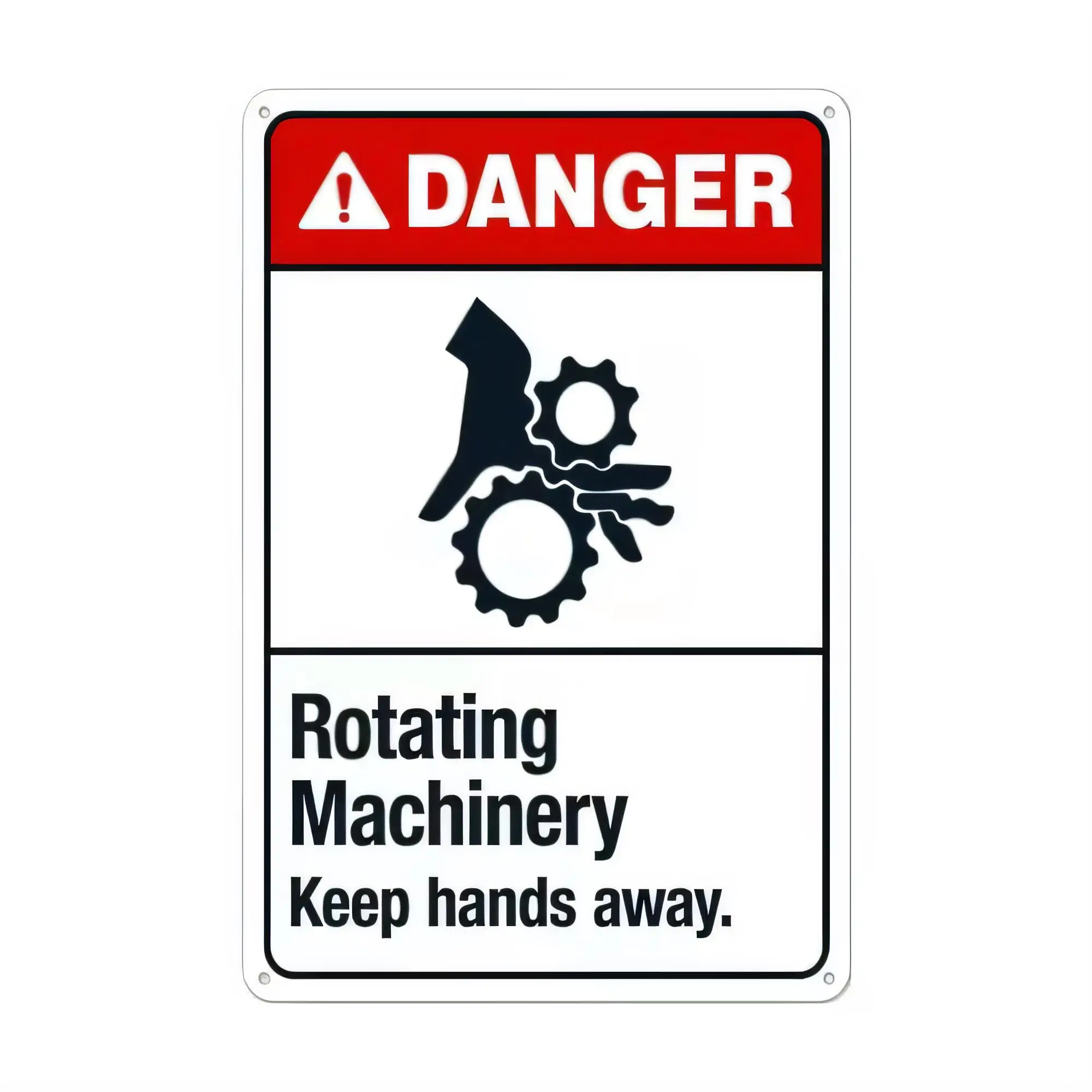 Tin Sign Danger Rotating Machinery Keep Hands Away Safety Warning Metal Plaque Vintage Industrial Wall Art Decor for Garage Work