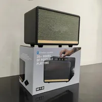 M18 Retro Subwoofer Portable Bluetooth Speaker Bass Adjustable HIFI Stereo USB TF Card Aux Playback Home Music Center Soundbox