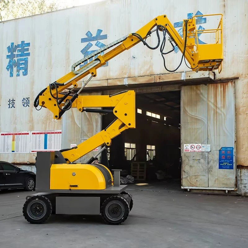 Customized Factory Price 14m 16m Articulated Towable Boom Lift For Aerial Work