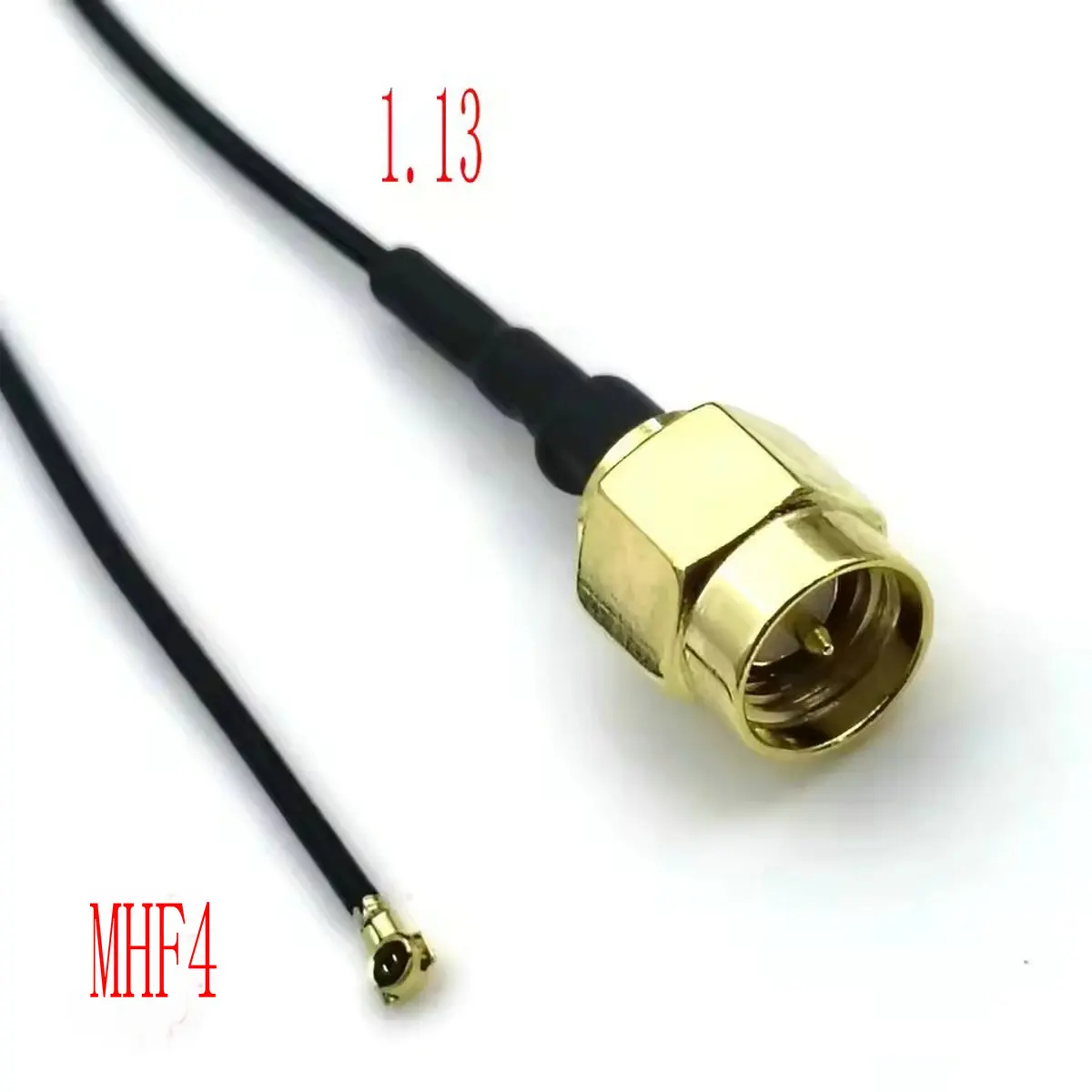 SMA male brooches plug to MHF4 Female RF1.13 MHF4 Extension Jumper