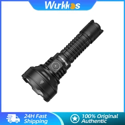 Wurkkos td01c 21700 lanterna tática auto defesa ipx8 buck drive 1800lm recarregável luz led 1000 metros tocha interruptor duplo