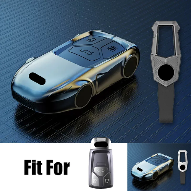 A + سبائك الزنك سيليكون حافظة مفاتيح السيارة لأودي RS A4 A5 S4 S5 B9 Q7 M4 Q5 TTS #1