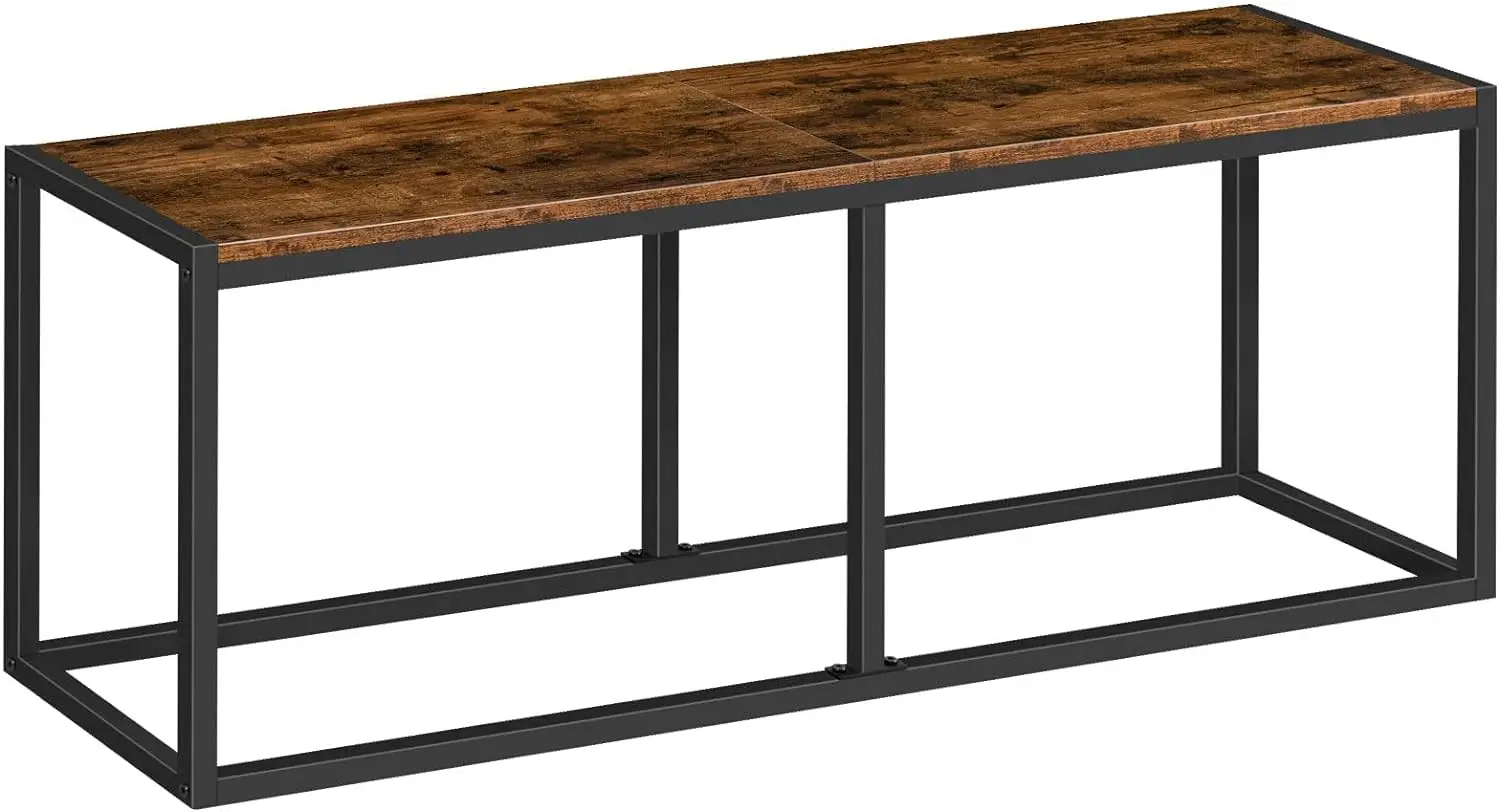 

Dining Bench, 47.2 Inch Table Bench, Industrial Style Kitchen Bench, Steel Frame, Easy to Assemble, for Kitchen, Dining Room