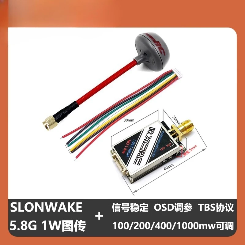 

SLONWAKE 5.8G 1W High Power Simulated Image Transmission Fixed Wing Aircraft Support OSD Parameter Tuning TBS Agreement Parts