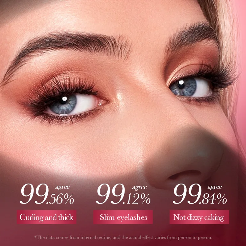 SADOER 4D แต่งหน้ามาสคาร่าขนตาสีดําหนายาวมาสคาร่า 4D กันน้ําผ้าไหม Curl Fiber Lash มาสคาร่าเครื่องสําอาง