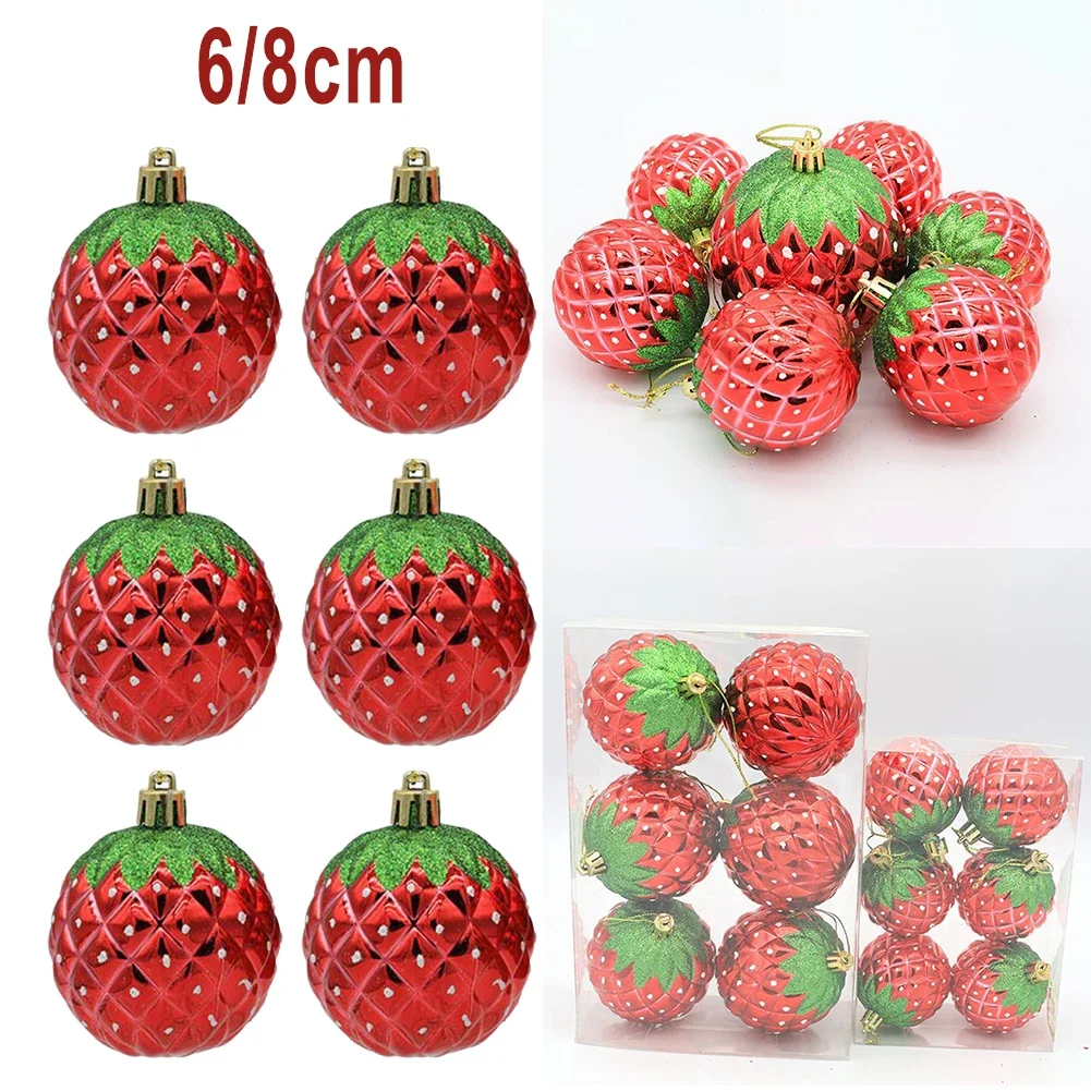 High Quality Practical Strawberry Pendant Xmas Decor Kid Part Accessory Adapter Assembly Electroplating Painted