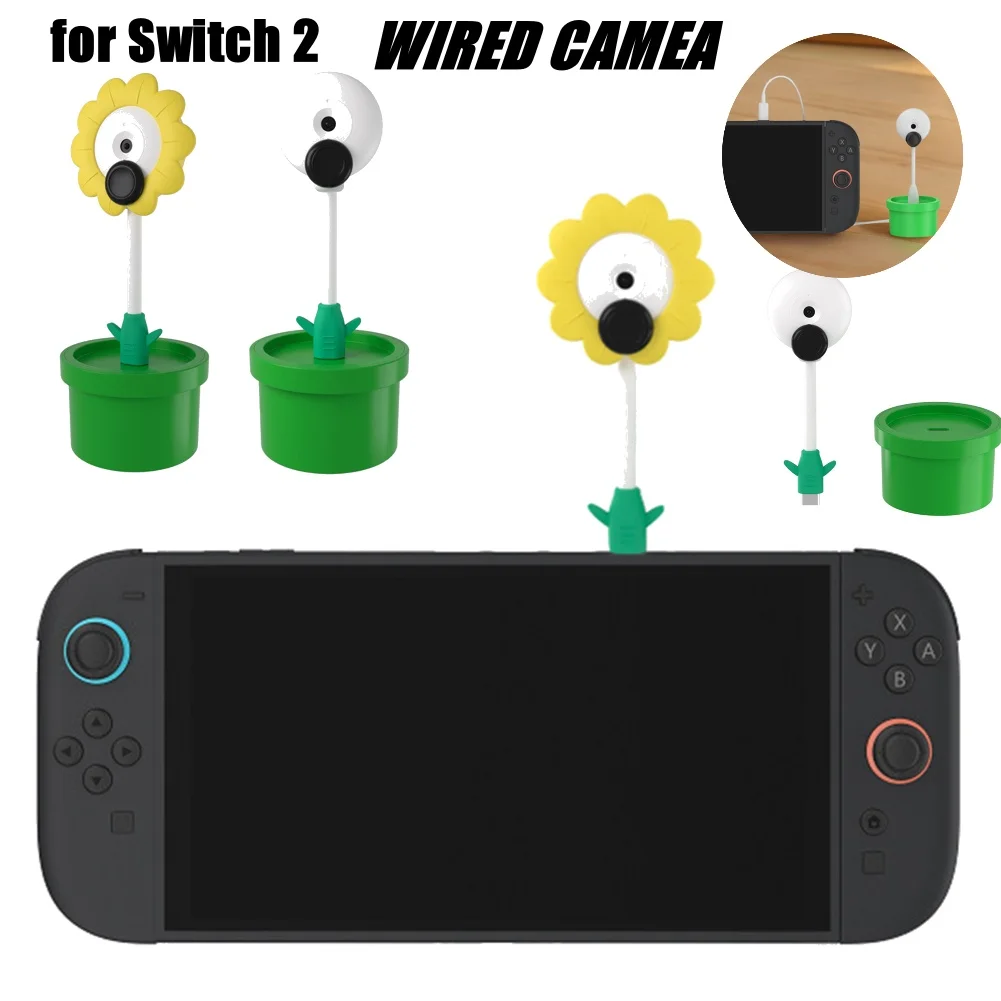 

1Pcs Scene Projection HD Camera for Switch 2 Gaming 720P Video Capture Camera with Drainage Style Base for Switch 2 Accessories