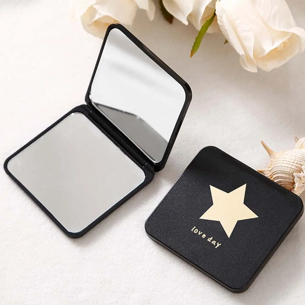 Miroir de courtoisie pliable compact double face, mini miroir cosmétique de poche, miroir de maquillage, cadeau étudiant de voyage