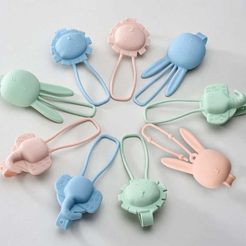 Silicone Chain Fastened Strap for Baby Pacifiers Feeding Bottle Newborn Teether Nipple Holder Nursing Accessories