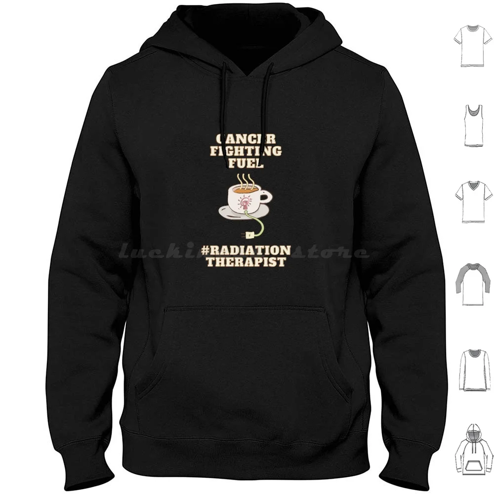 Cancer Fighting Fuel-Radiation Therapist Rtts Hoodie Cotton Long Sleeve Radiation Therapist Therapist Radiation Therapist
