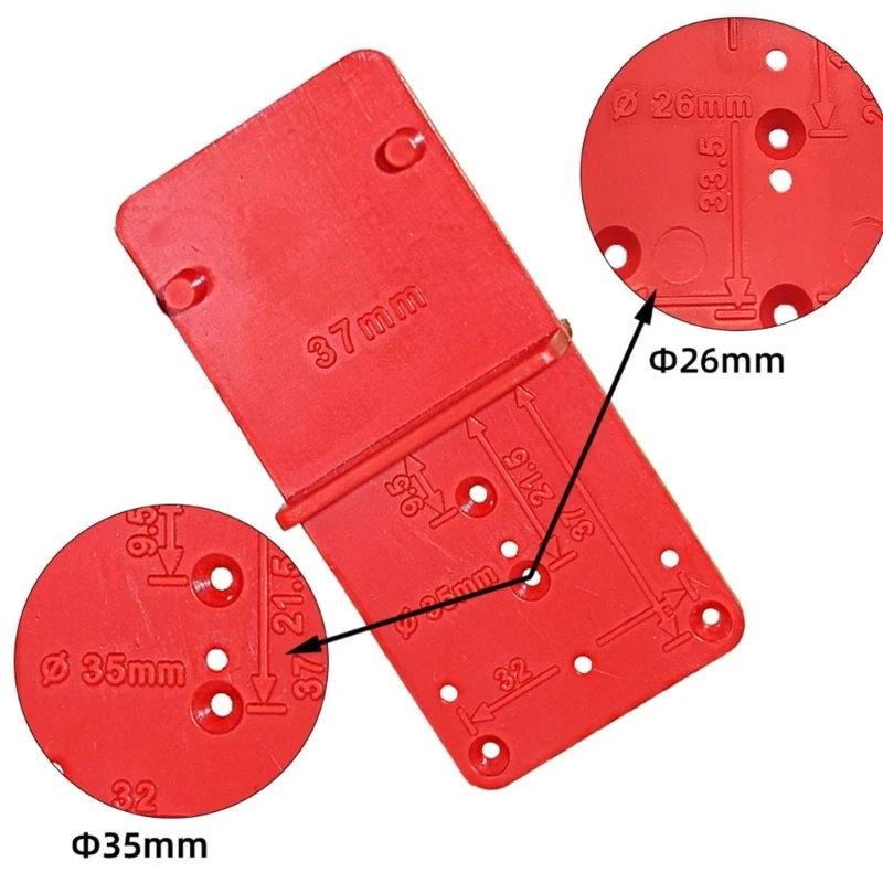 Scharnier Gat Boren Gids 26Mm 35Mm Hing Installatie Jig Deur Kast Scharnier Gat Locator Houtbewerking Tool Accessoire