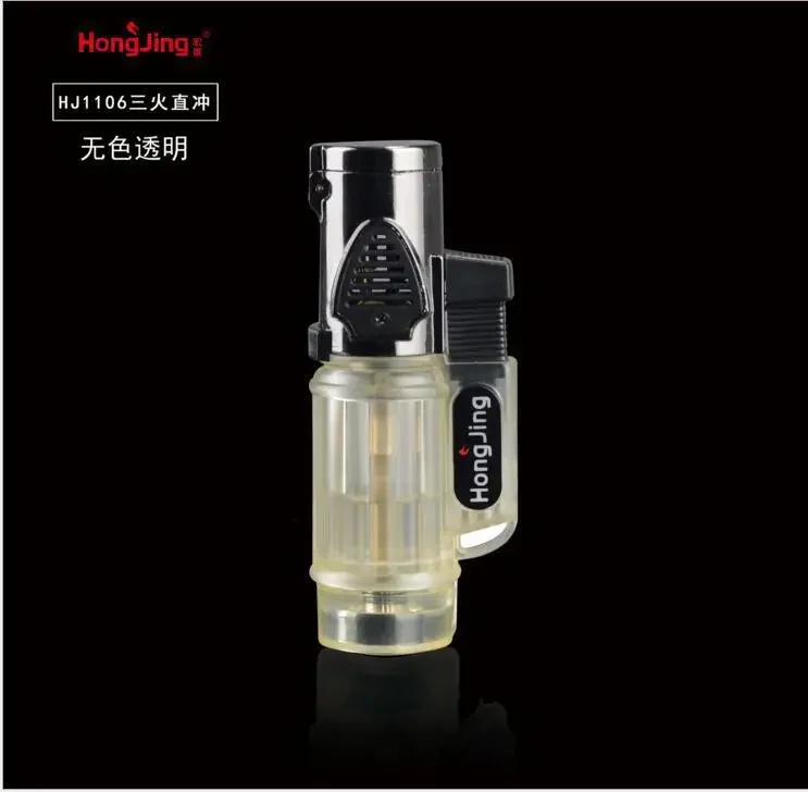 Triple Aansteker Krachtige Jet Bmuan Pijp Aansteker Draagbare Spuitpistool Gas 1300 C Winddicht أدوات خارجية للرجال هدايا #5