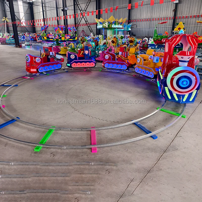 Children Set Indoor Toy  Amusement Park Outdoor Ride on Train with Track for Kids Electricpromote Sales - view 6
