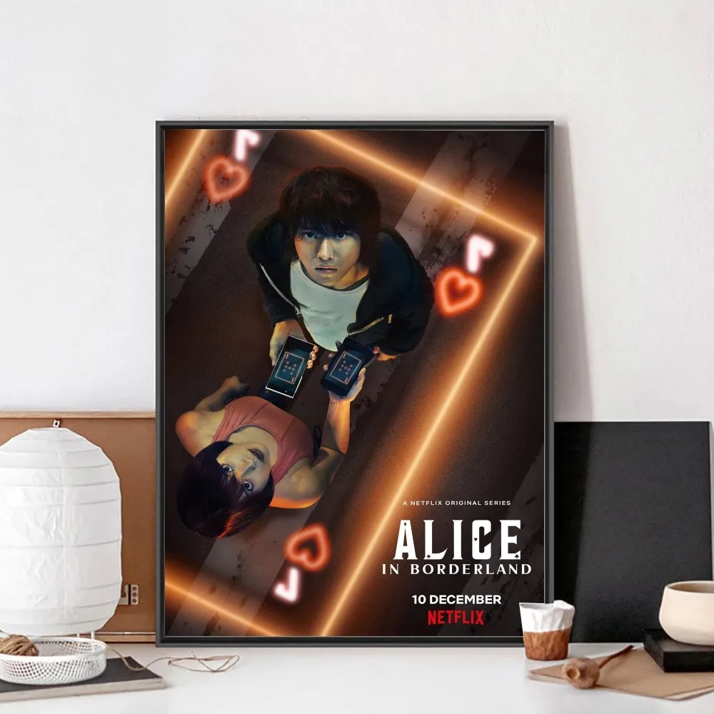 TV Alice In Borderland Movie Sticky Poster No Framed Kraft Club Bar Paper Vintage Poster Wall Painting Bedroom Study Stickers