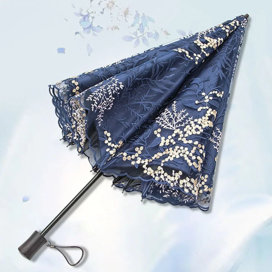 Women Umbrella Parasol Automatic Uv Big Lace Windproof Umbrella Visor Large Luxury Ultra Light Sword Upf50 Parapluie Umbrellas