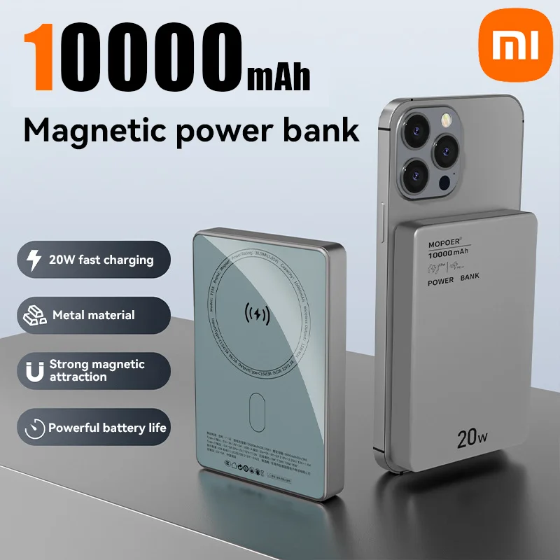 Xiaomi Ultra Thin Wireless Magnetic Power Bank 10000mAh 20W Super Fast CHARGING Magsafe แบบพกพาภายนอกสําหรับ iPhone ใหม่