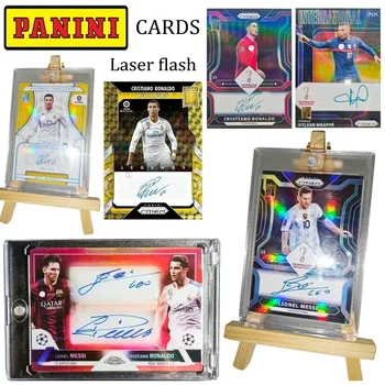 Panini Sammelkarte Laserblitz DIY Messi Cristiano Ronaldo Kylian Mbappe David Beckham Kartensteine Weihnachtsgeschenke 1,5 mm dick