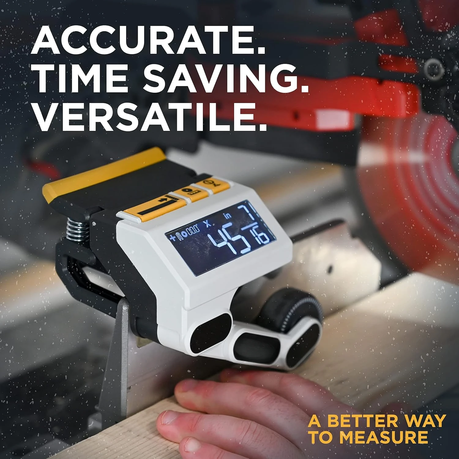 Caliber Measuring Tool for Miter Saws  Eliminates Need to Measure & Mark Materials, Reduces Cut Time and Increases Safety