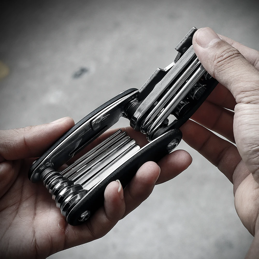 มัลติทูลจักรยานพับได้แบบพกพา –ชุดซ่อม 14 ใน 1 สําหรับจักรยานเสือภูเขา E-Bike และจักรยานเสือหมอบประกอบด้วยประแจหกเหลี่ยมและไขควง