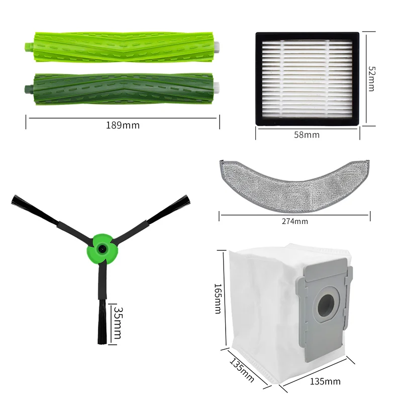 For iRobot Roomba Combo j7+, j9+, 10 Max Robot Vacuum Cleaner Part Main Side Brush Hepa Filter Mop Cloth Accessories Replacement image 2