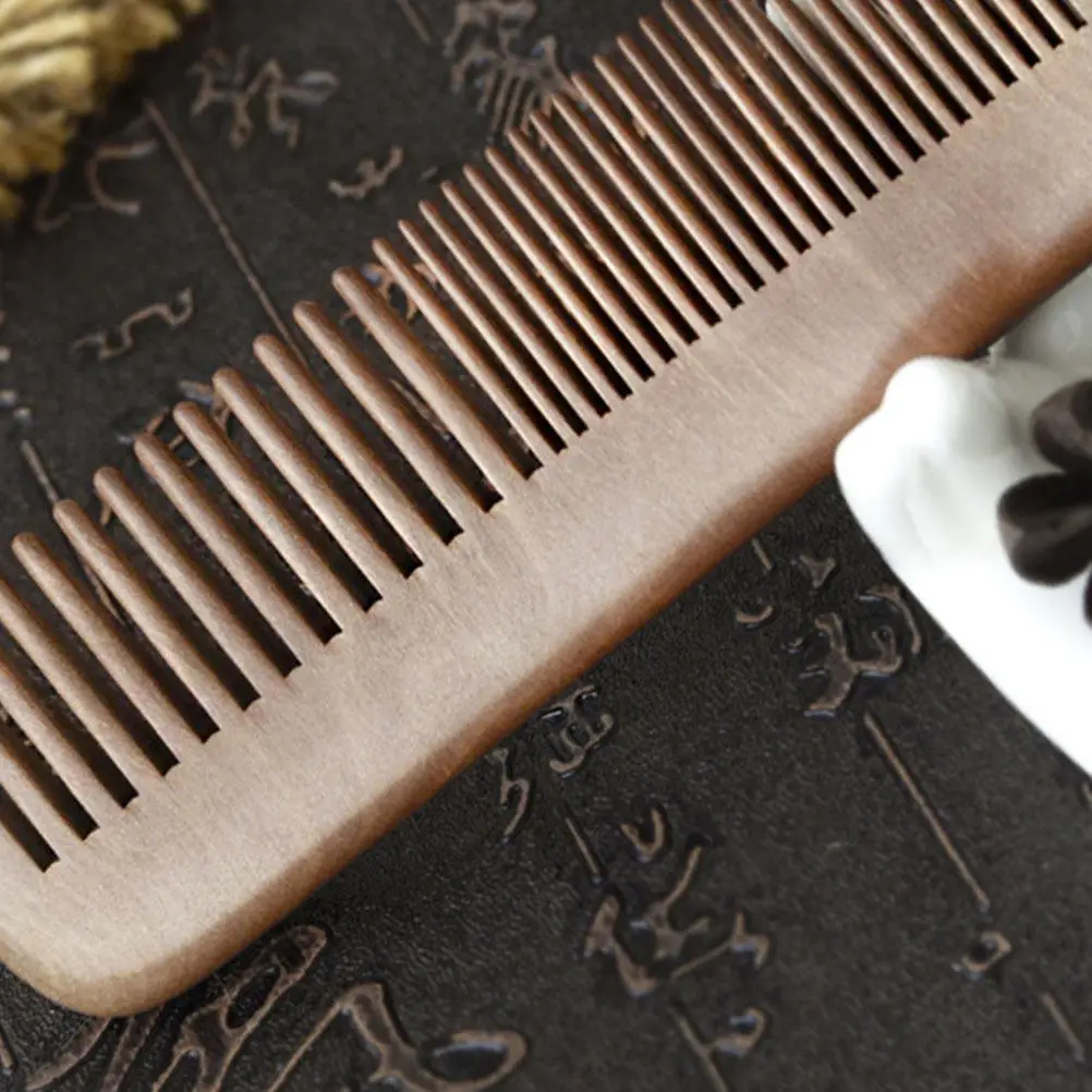 

Anti-Static Hair Comb Wooden Smooth Teeth Massage Circulation Headache Relief Hair Groomer Portable