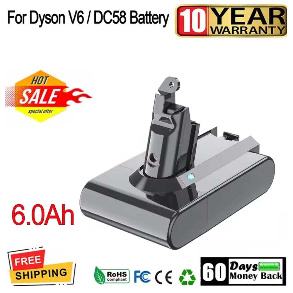 

for Dyson V6 V7 V8 V10 Rechargeable Bateria SV10 SV11 SV12 SV09 Vacuum Cleaner Battery DC58 Battery for Sony Battery Ce