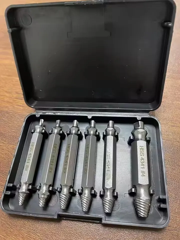 Zestaw wiertarski do usuwania uszkodzonych, zerwanych śrub, wykrętak do usuwania uszkodzonych, zerwanych śrub i śrubokrętów, łatwe usuwanie, narzędzia do demontażu.