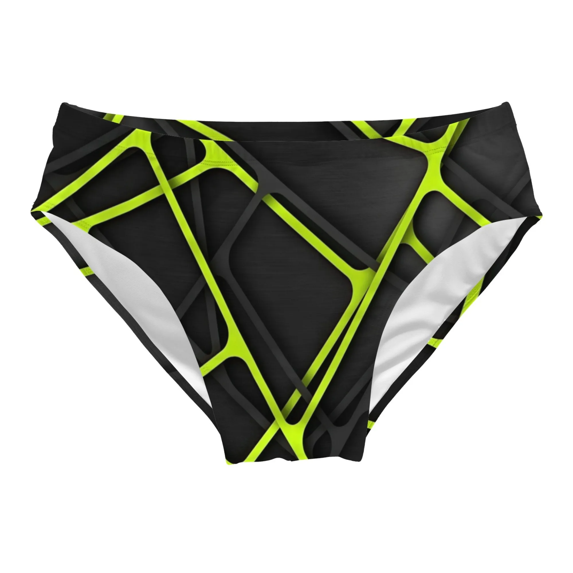 Hollowed-out Geomet Swim Trunks Elastic Soft Skin-friendly Men's Triangle Swim Trunks Beach Carnivals Swimming Bathing Swimsuit
