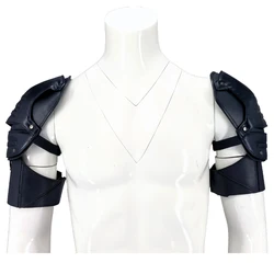 Fancy Halloween Carnival Superhero Battle Costume Accessories Bruce Wayne Shoulder Armor With Armbands Black Props