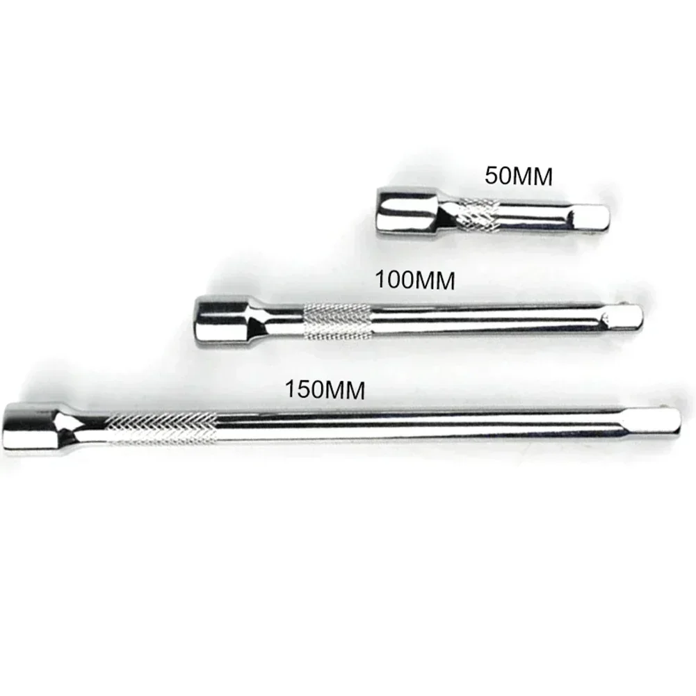 1/4'' Drive Ratchet Socket Extender Hand Tool 50/100/150mm Long Extension Bar Match With Extension Rod/sliding Rod/square Rod