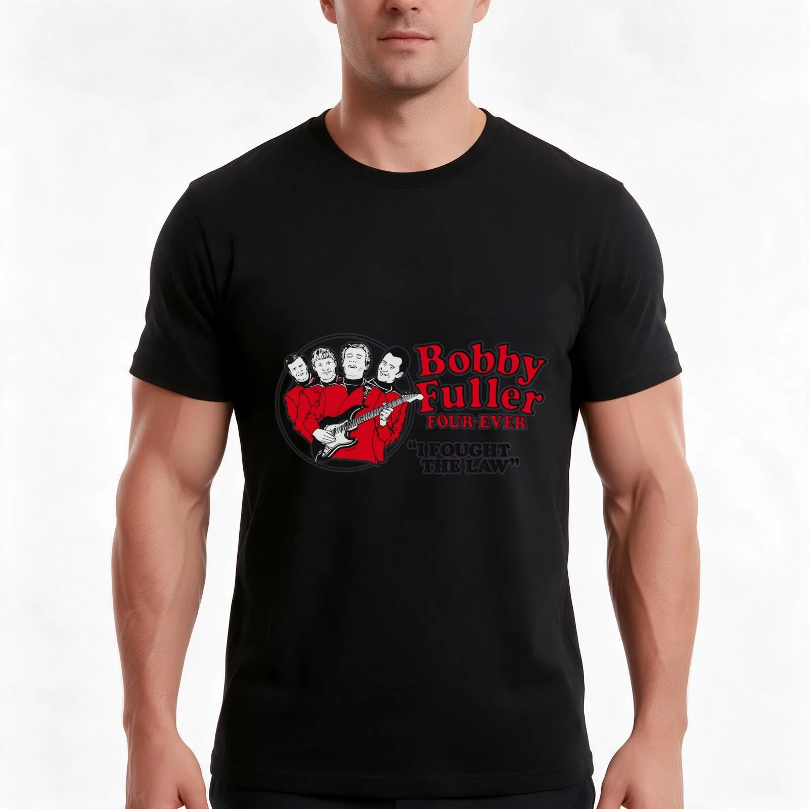 The Bobby Fuller Four-Ever T-Shirt Summer Casual Cotton Tee Oversized Streetwear Tops Vintage Graphic Print Unisex Men Women