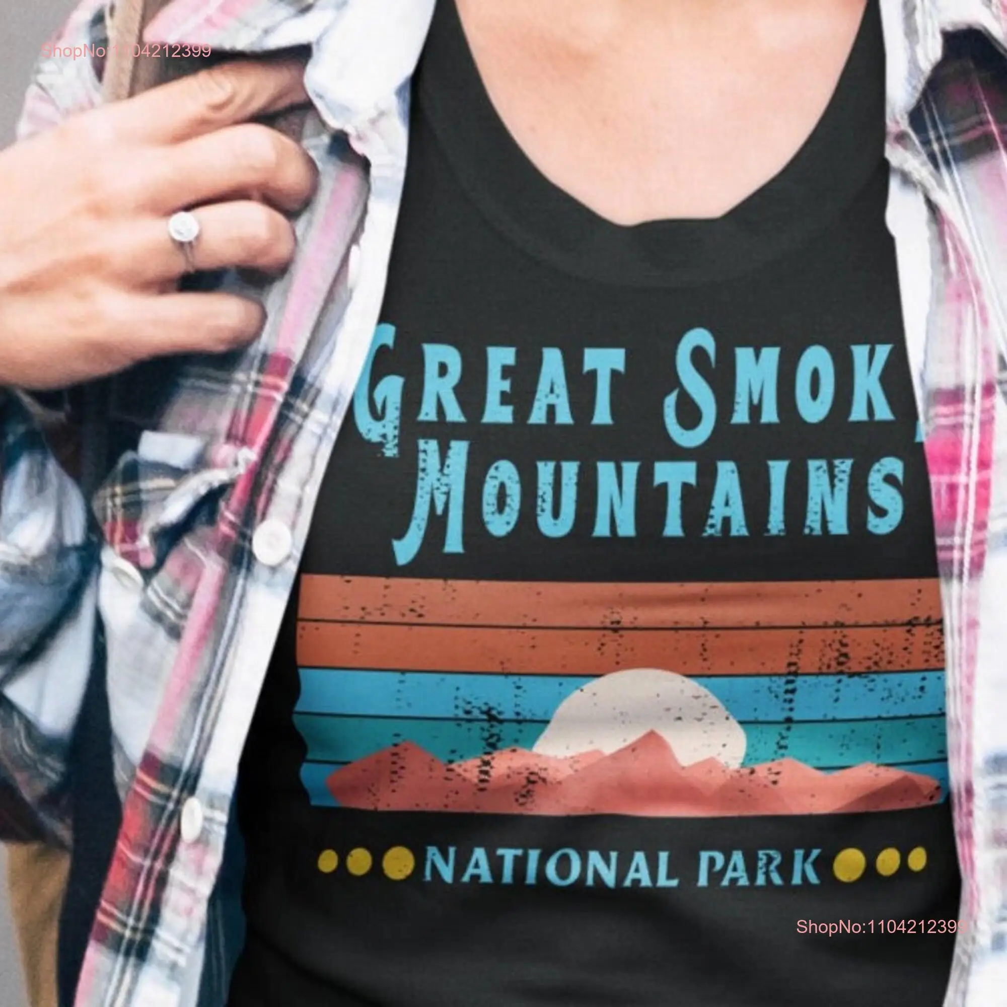 Great Smoky Mountain T shirt North Carolina National Park shirts for camping  long or short sleeves