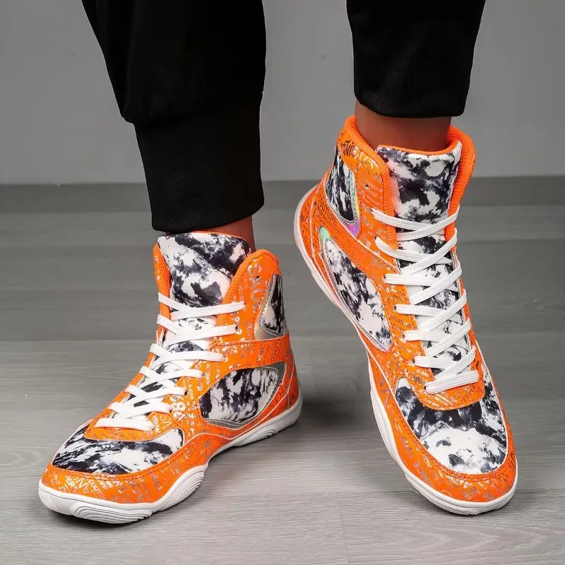 Original Brand Wrestling Shoes Unisex Comfortable Boxing Boots Anti-Slippery Fighting Shoes High Top Gym Training Shoe Men Women