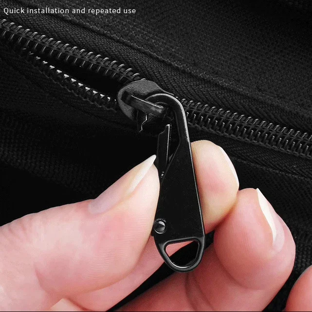 1-10pcs Detachable Zipper Heads Zipper Puller Replacement Zippers Metal Head Zip Sliders for Luggage Purse Backpack Handbag Coat