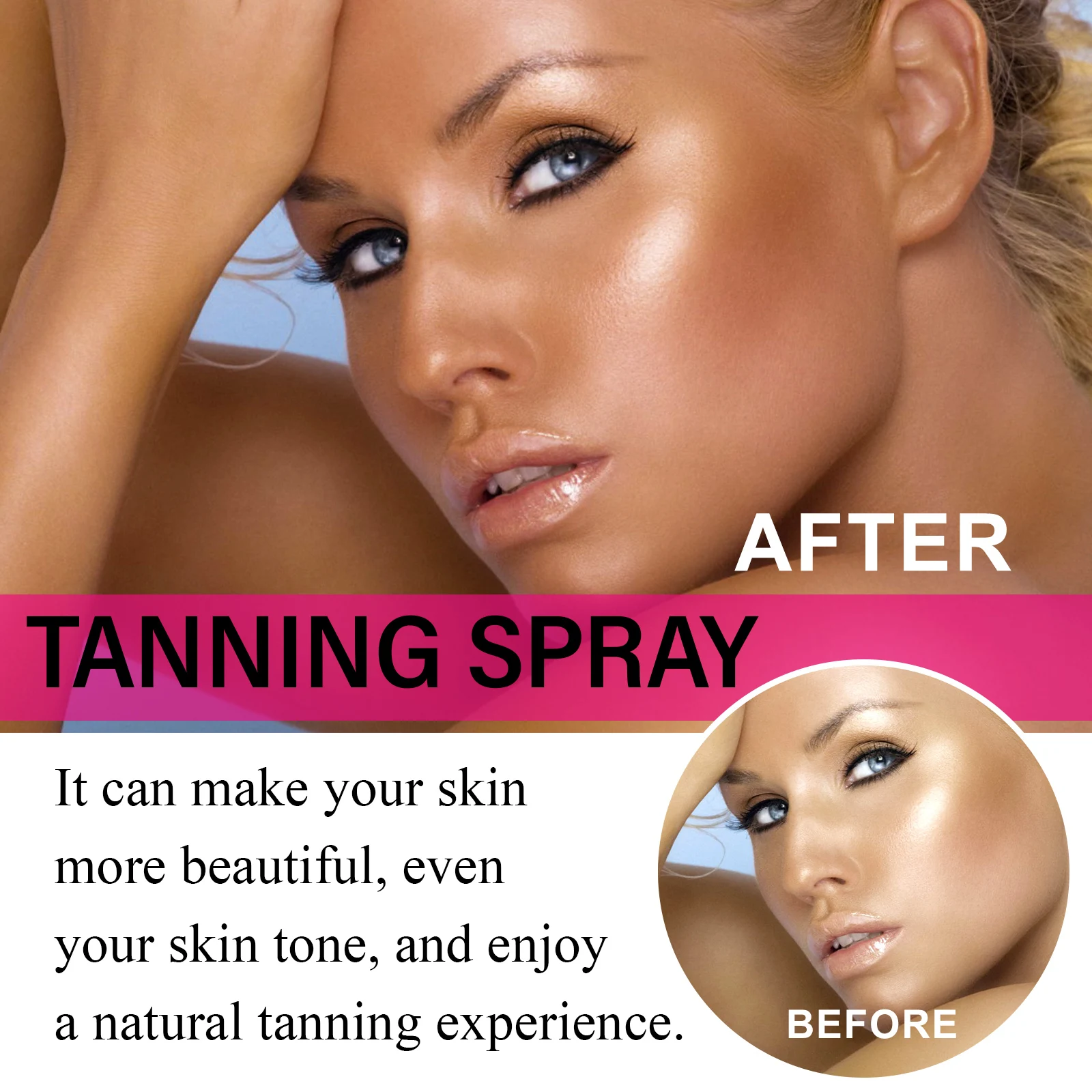 Sunless Tanning Spray Deepen Skin Tone Moisturizing Oil Control Soothe Dry Reduce Sunburn Instant Tan Shine Brown Tanning Cream