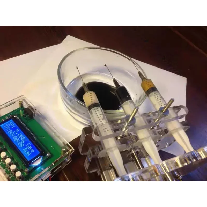 3 Channel Injection Pump Laboratory Microinjection Pump Dispensing Apparatus Syringe Booster NEW