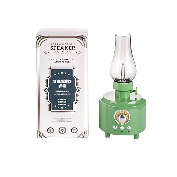 

Portable Wireless Color LED Retro Kerosene Lamp Speaker Suitable for Home Living Room Bedroom Desktop